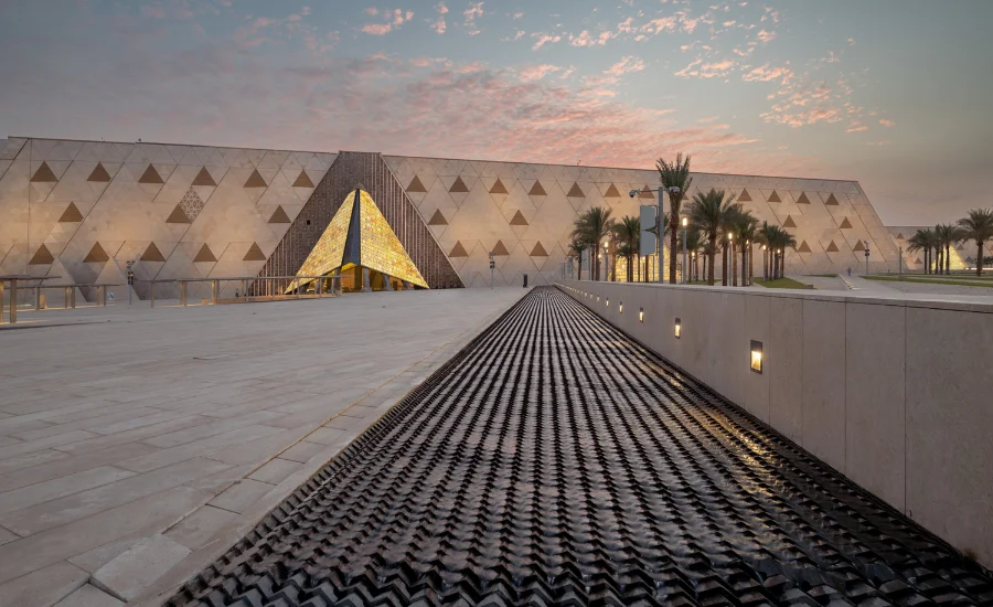 The Grand Egyptian Museum exterior view in Cairo