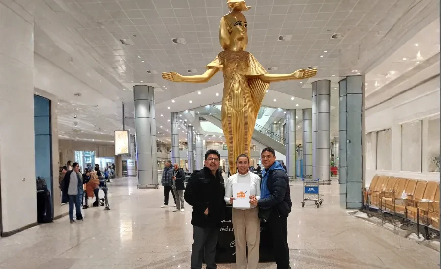 Travelers at Cairo International Airport during a 5 Days Cairo and Fayoum Tour Package