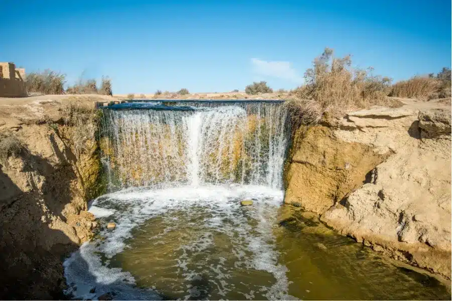 Wadi El Rayan waterfalls in Fayoum, one of Egypt’s natural attractions