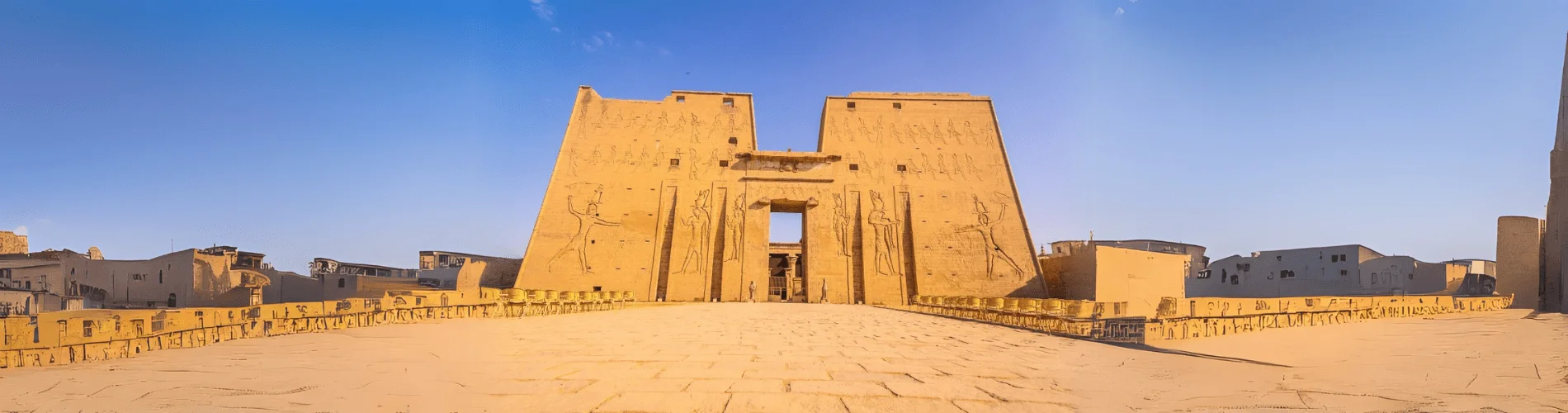Interior of Edfu Temple in Egypt, part of our 4-day Nile cruise from Cairo