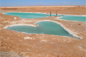 Crystal-clear salt lake and natural hot spring in Siwa - Siwa Oasis Egypt