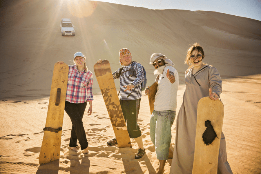 Tourists exploring Siwa oasis desert