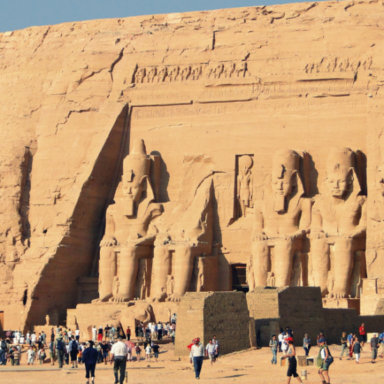 Colossal statues of Ramses II at Abu Simbel - 6 Days Cairo, Luxor, Aswan & Abu Simbel Easter Tour in Egypt