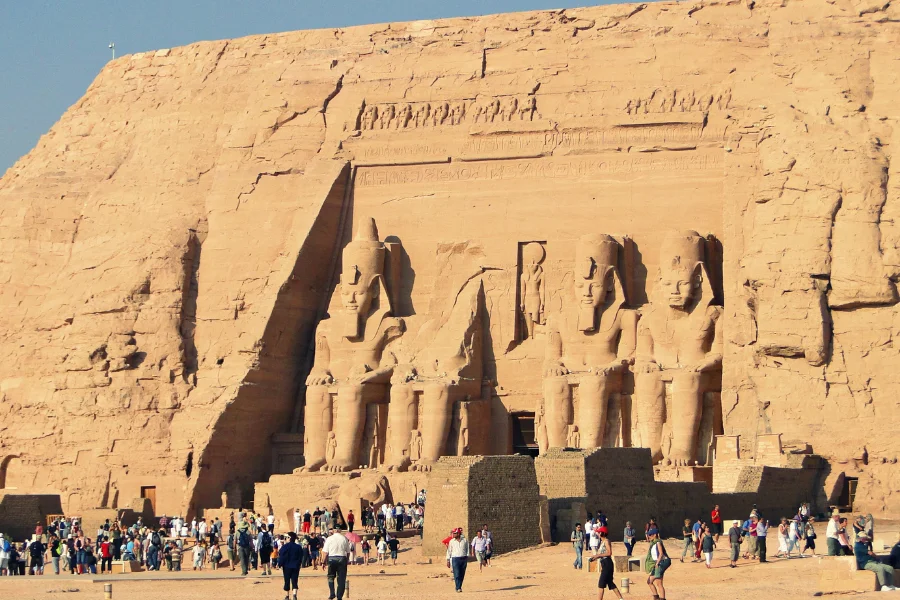 Colossal statues of Ramses II at Abu Simbel - 6 Days Cairo, Luxor, Aswan & Abu Simbel Easter Tour in Egypt