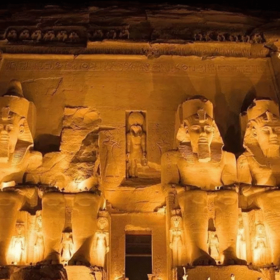 Grand statues of Ramses II at Abu Simbel Temple - 4 Days Egypt Easter Nile Cruise Tour