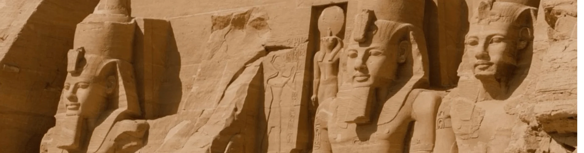 Grand statues of Ramses II at Abu Simbel Temple