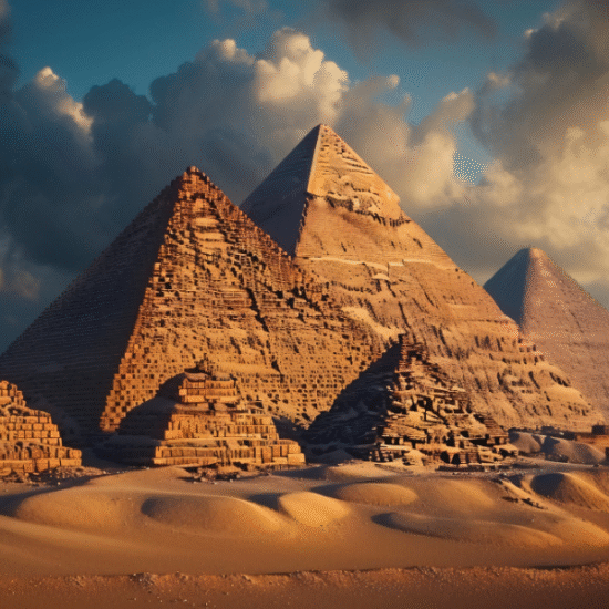 Giza Pyramids under the desert sun - 5 Days Cairo and Alexandria Easter Holiday in Egypt