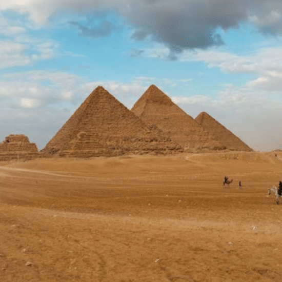 The Great Pyramids of Giza under the blue sky - 9 Days Egypt Easter Nile Cruise Tour with Cairo & Hurghada