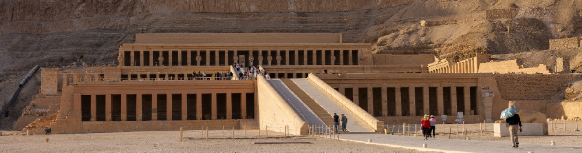 Terraced façade of Hatshepsut Temple - 6 Days Cairo, Luxor, Aswan & Abu Simbel Easter Tour