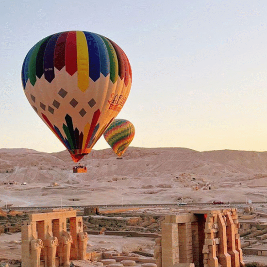 Scenic view of ancient ruins in Luxor at sunset - 4 Days Egypt Easter Nile Cruise Tour.
