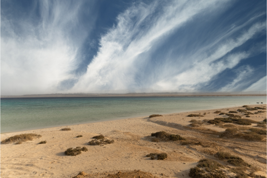Sharm El Luli beach with clear water and white sand