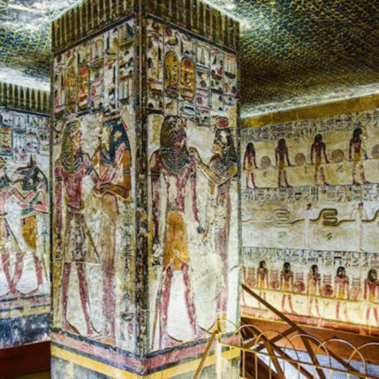 Tomb entrances in the Valley of the Kings, Luxor, Egypt