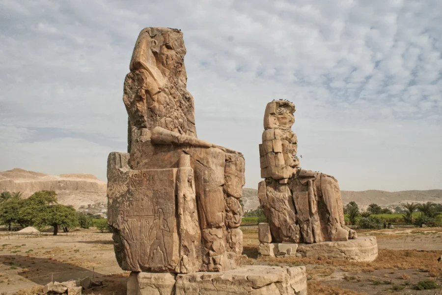 Colossi of Memnon – Guardians of Ancient Luxor - 13 Days Egypt Honeymoon Tour: Cairo, Aswan, Luxor, Hurghada & Sahara