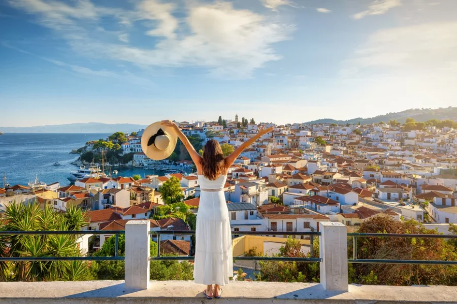 Best places to travel in April - Greece ancient ruins and beaches