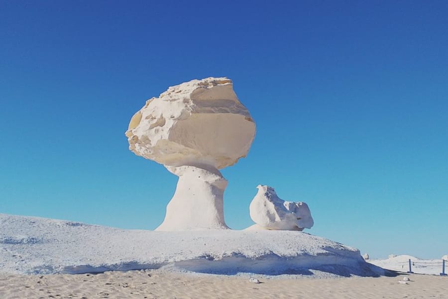 Desert landscapes at Bahariya Oasis in Egypt