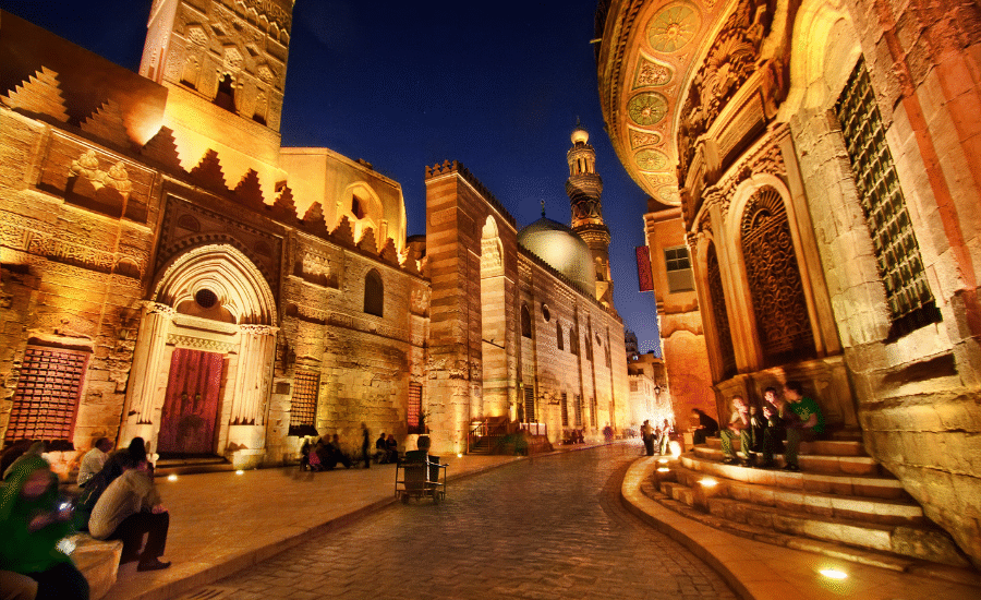 Khan El Khalili Bazaar in Cairo, Egypt – traditional market full of local crafts, spices, and souvenirs.
