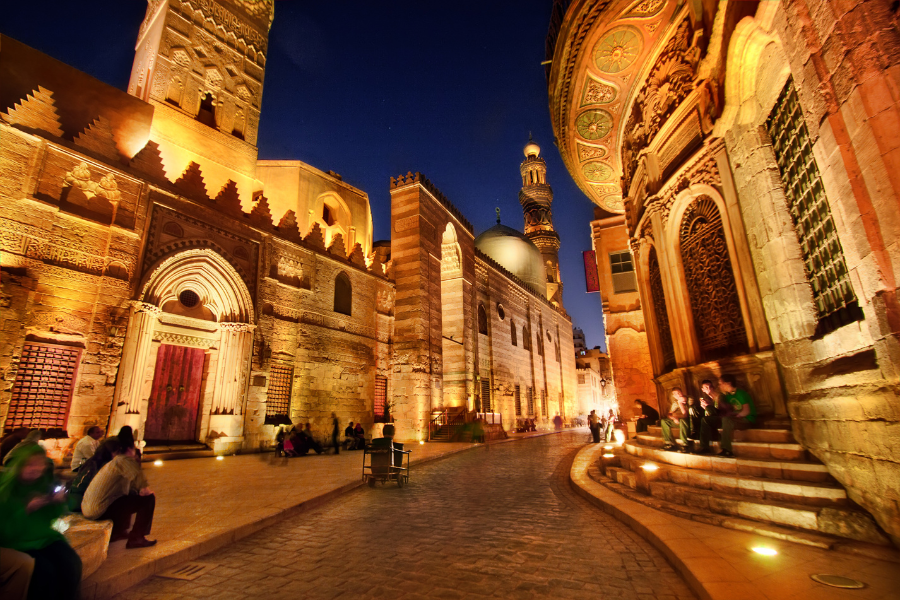 Khan El Khalili Bazaar in Cairo, Egypt – traditional market full of local crafts, spices, and souvenirs.