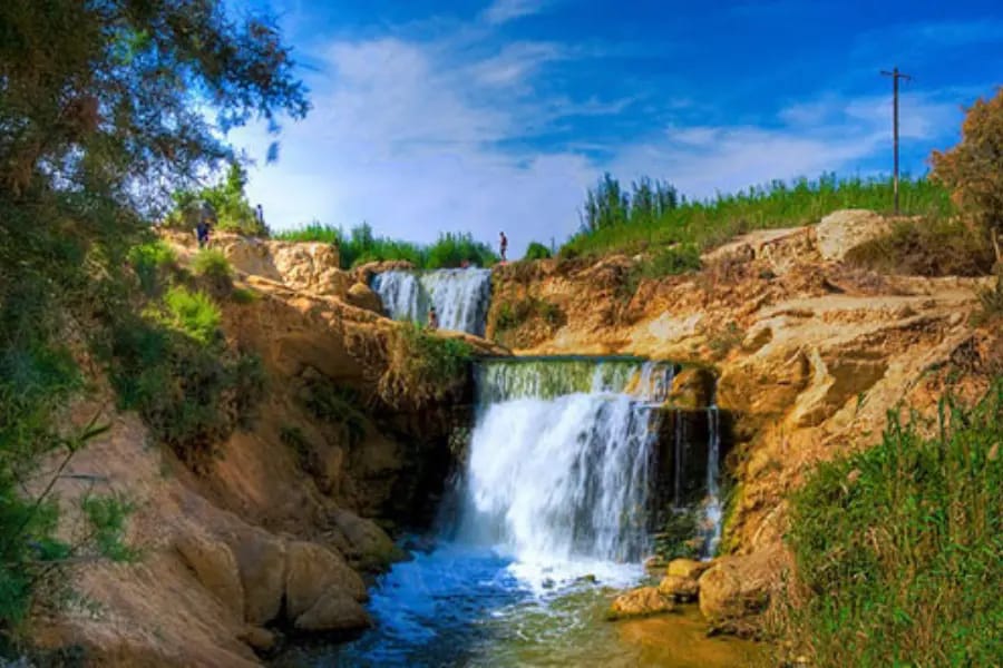 Wadi El Rayan waterfall - a scenic stop included in some 15 Day Egypt itineraries