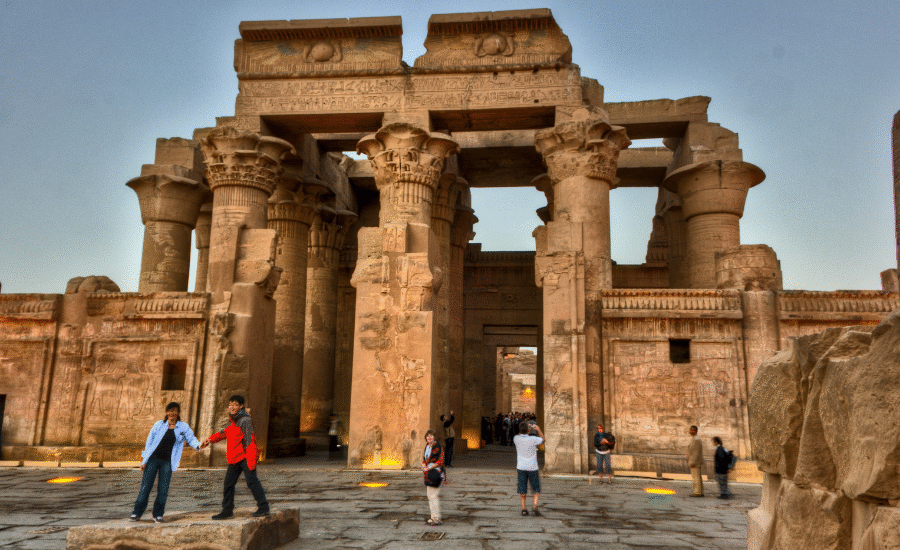 Kom Ombo Temple Aswan Egypt ancient double temple dedicated to Sobek and Horus beside the Nile River - 5 Days Nile Cruise Christmas Holiday from Luxor to Aswan