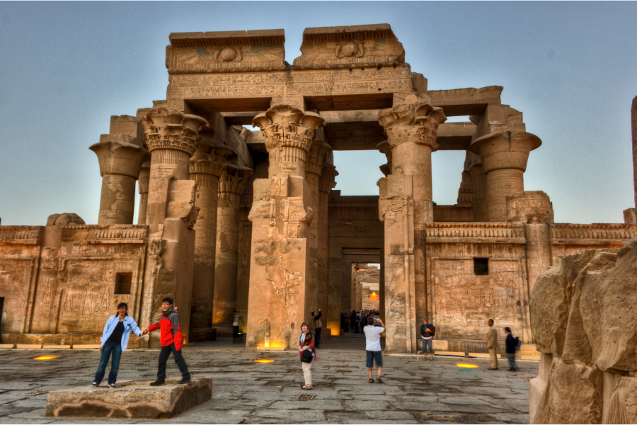 Kom Ombo Temple Aswan Egypt ancient double temple dedicated to Sobek and Horus beside the Nile River - 5 Days Nile Cruise Christmas Holiday from Luxor to Aswan