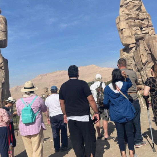 The Colossi of Memnon - 10 Days Cairo, Nile Cruise & Hurghada Christmas Tour Package