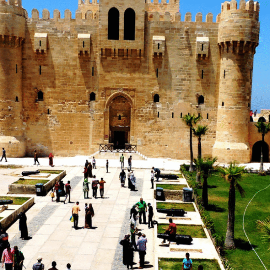 Citadel of Qaitbay on the Mediterranean coast of Alexandria