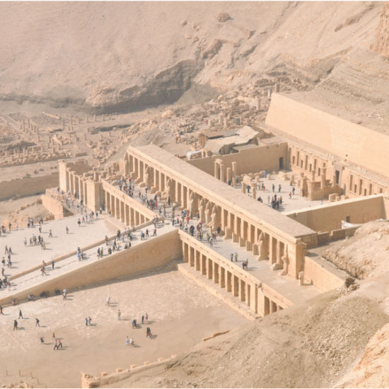 Temple of Hatshepsut in Luxor, Egypt – majestic mortuary temple of the powerful female pharaoh. 5 Days Cairo and Luxor Family Tour in Egypt