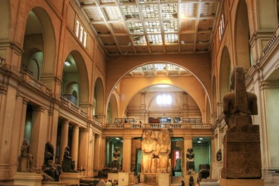 The Egyptian Museum in Cairo showcasing ancient artifacts and treasures.