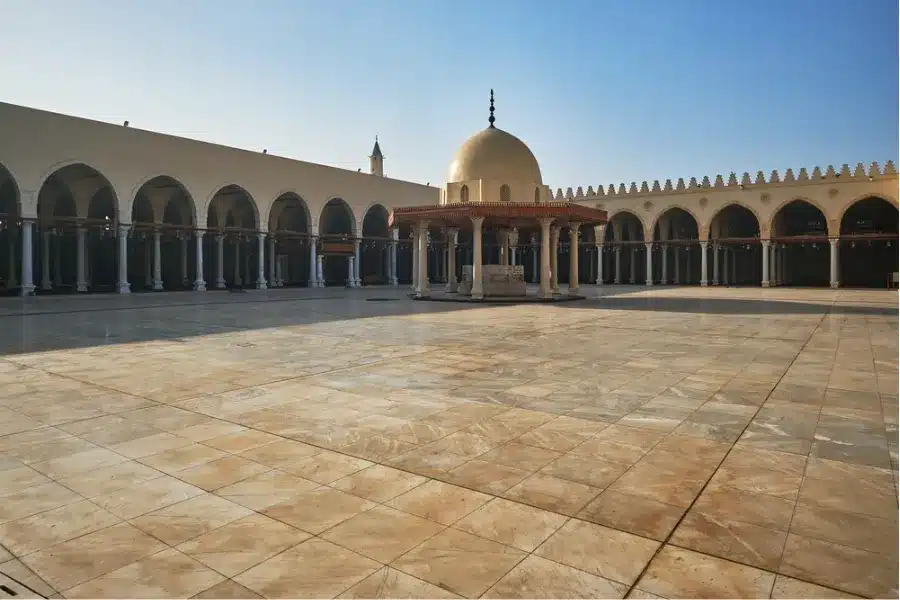 Amr Ibn Al-As Mosque Courtyard in Cairo