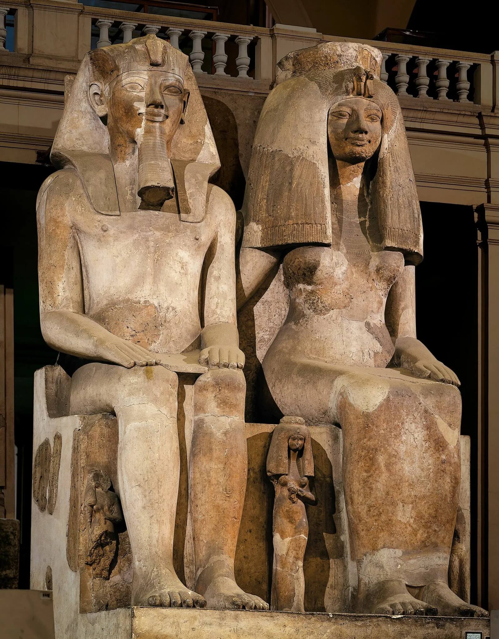 Colossal Statue of Amenhotep III and Queen Tiye