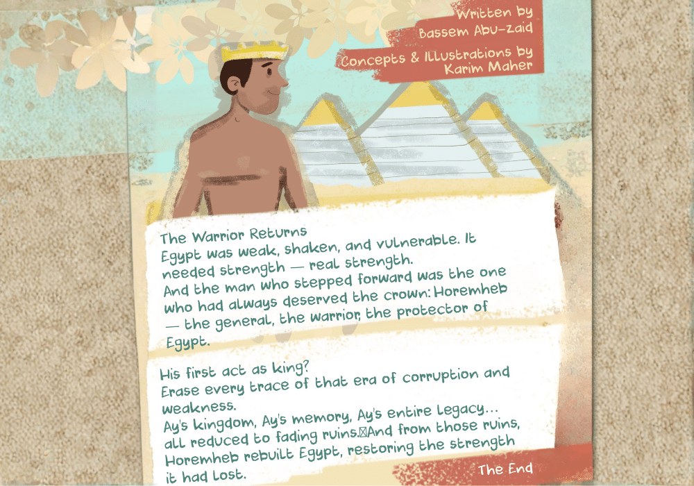 Horemheb erasing Ay’s legacy after becoming king of Egypt.