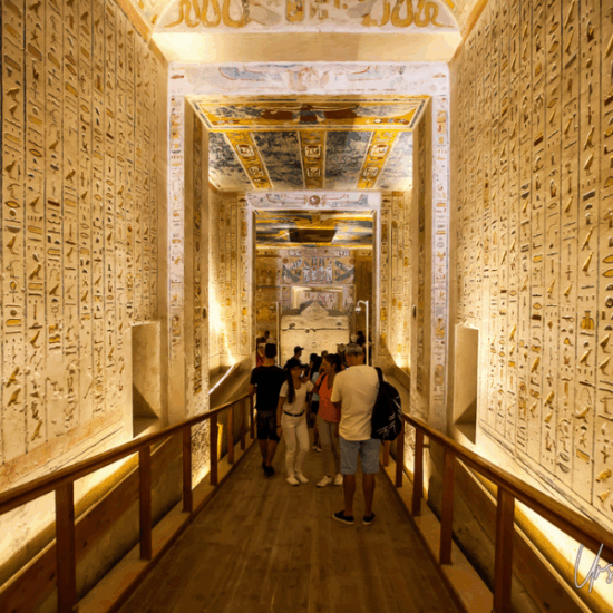Interior corridor inside the Valley of the Kings tomb
