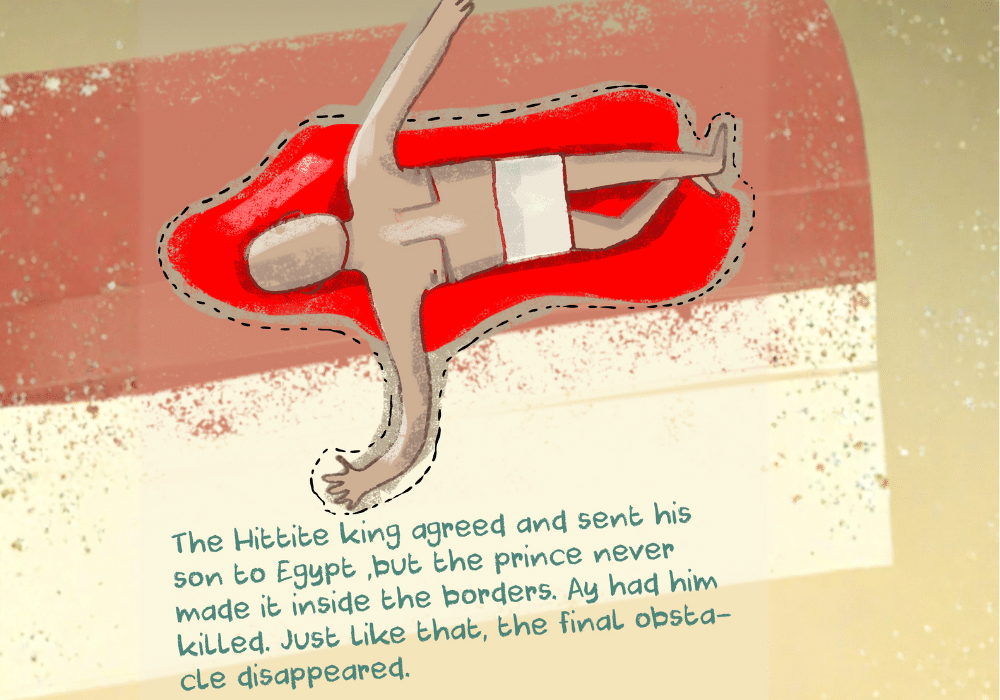 The Hittite prince on his fatal journey to Egypt after Tutankhamun’s death.