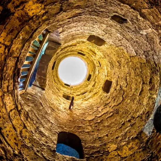Interior of the Catacombs of Kom El Shoqafa in Alexandria