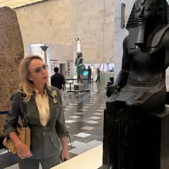 Grand Egyptian Museum exterior in Cairo, modern Egypt