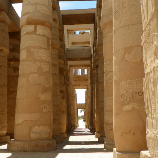 Tourists visiting Karnak Temple in Luxor, Egypt