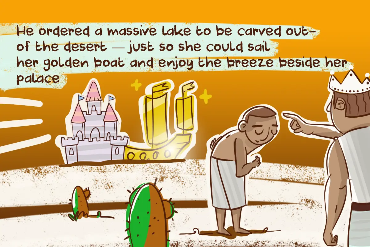 A Lake Built for Queen Tiye Amenhotep III ordering workers to build a lake for Queen Tiye