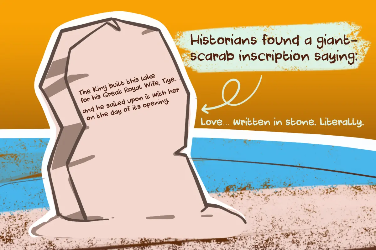 Love Written in Stone — Scarab of Amenhotep III Ancient Egyptian scarab inscription describing Amenhotep III’s love for Queen Tiye