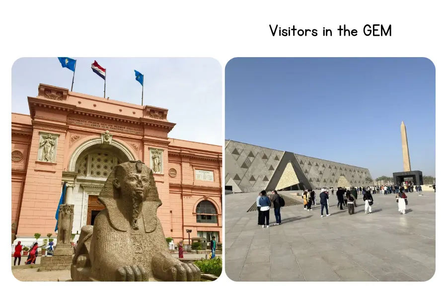 Egyptian Museum in Tahrir and Grand Egyptian Museum showing the historic and modern sides of Egypt’s museum experience
