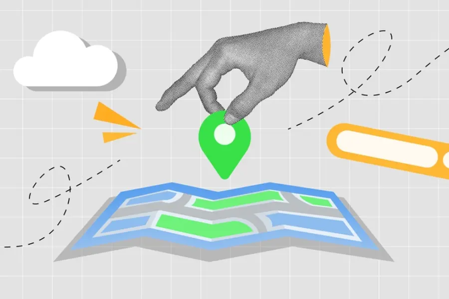 Location on a map showing museum accessibility