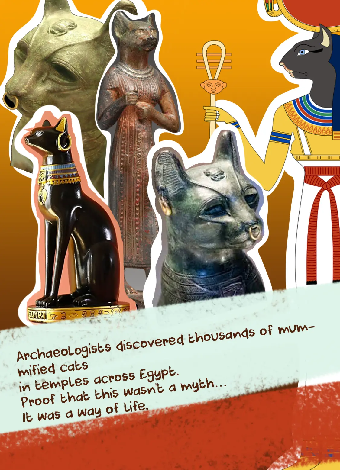 Mummified Cats in Ancient Egypt – Archaeological Evidence Mummified cats discovered in Ancient Egyptian temples dedicated to Bastet