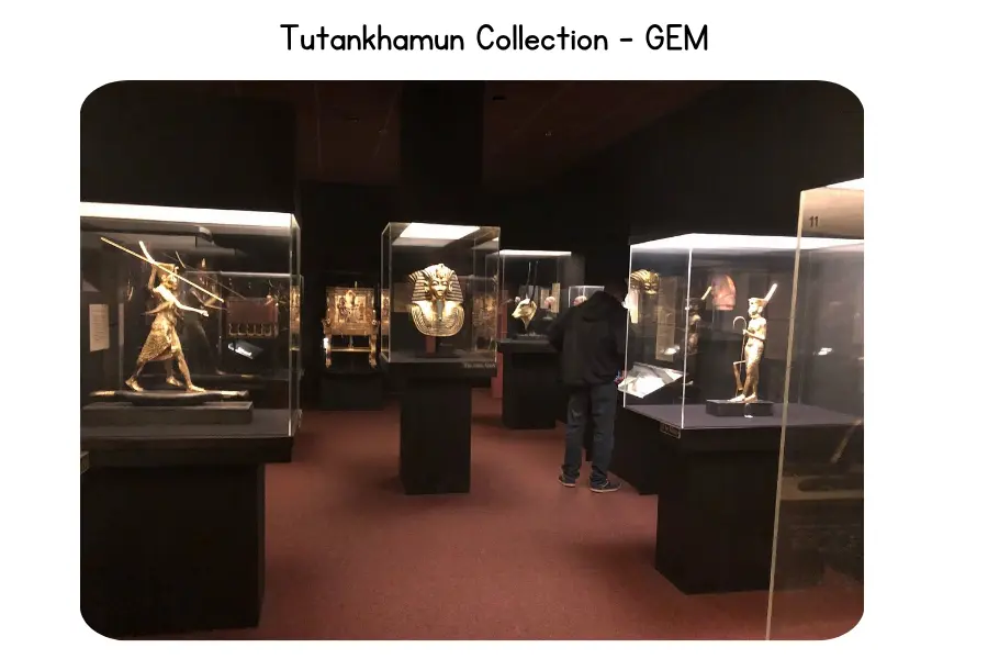 Tutankhamun collection displayed inside the Grand Egyptian Museum in Giza