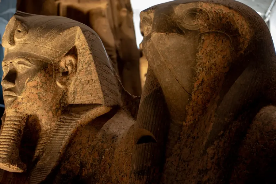 Colossal statues inside the Grand Egyptian Museum - Egyptian Museum vs Grand Egyptian Museum