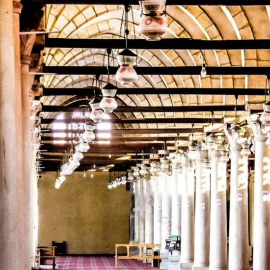 Interior of Amr Ibn Al As Mosque