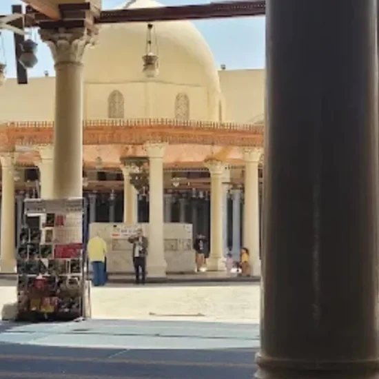 Interior of Amr Ibn Al As Mosque by day