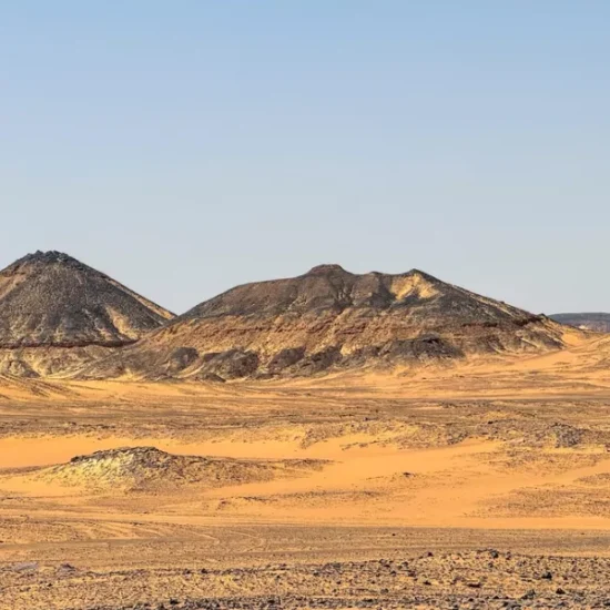 Black hills in the Black Desert