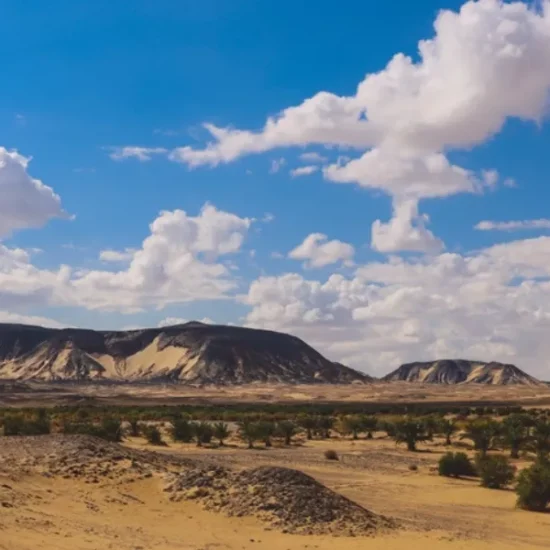 The Black Desert landscape in Egypt