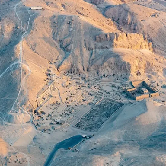 Deir El-Medina village by day during our 13 Days Cairo, Alexandria, Luxor & Aswan Family Tour