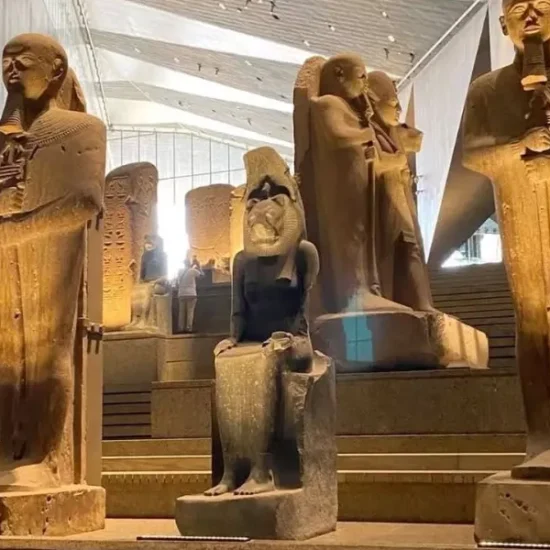Statues inside the Egyptian Museum
