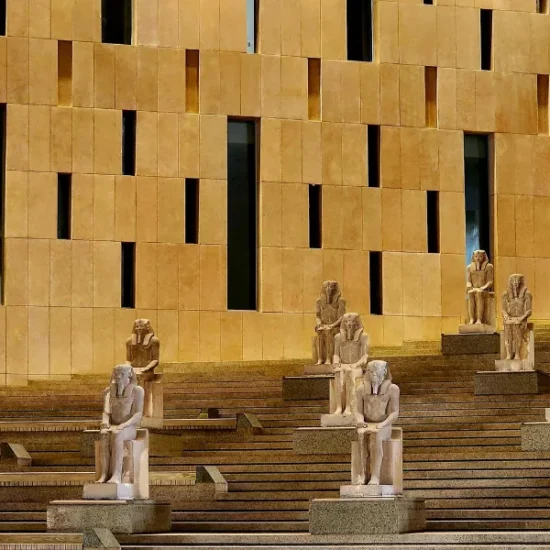 Statues inside the Egyptian Museum in Cairo